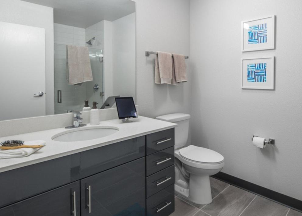 Image of a bathroom in Here Apartments.